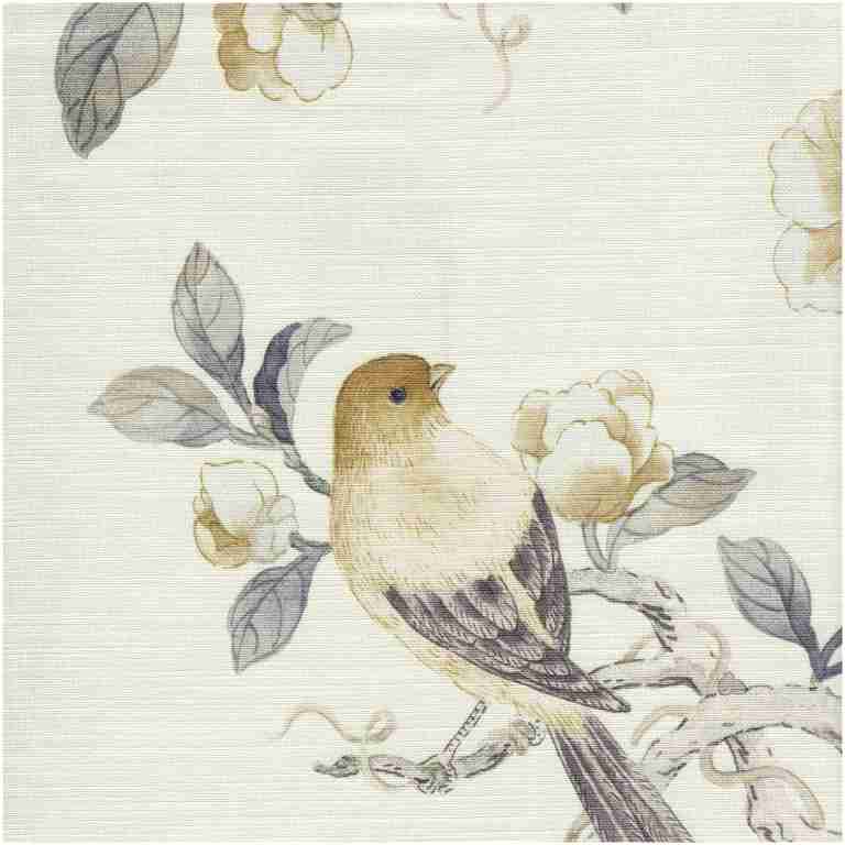 Homony/Gray - Prints Fabric Suitable For Drapery