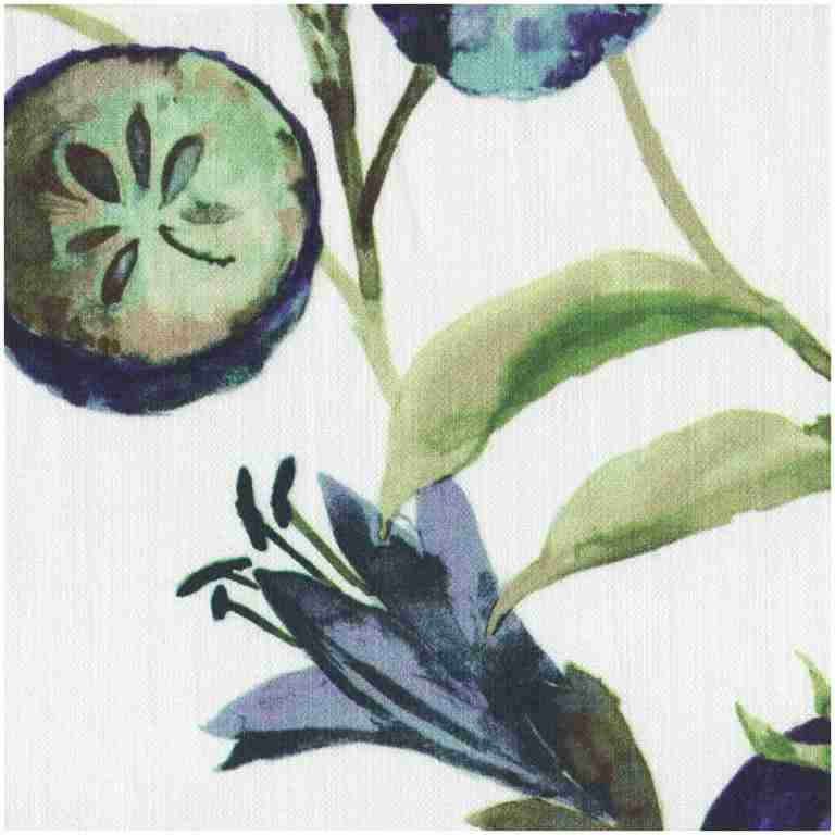 Hopics/Aqua - Prints Fabric Suitable For Drapery