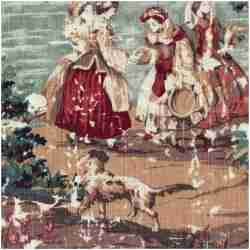 Hospor/Aqua - Prints Fabric Suitable For Drapery