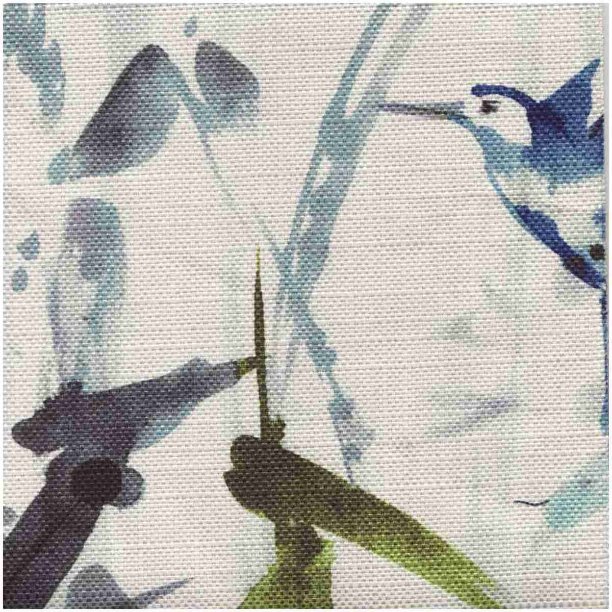 Humors/Aqua - Prints Fabric Suitable For Drapery