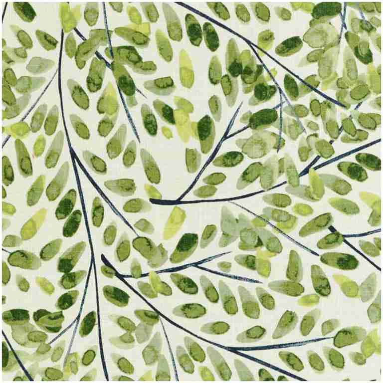 Hunel/Green - Prints Fabric Suitable For Drapery