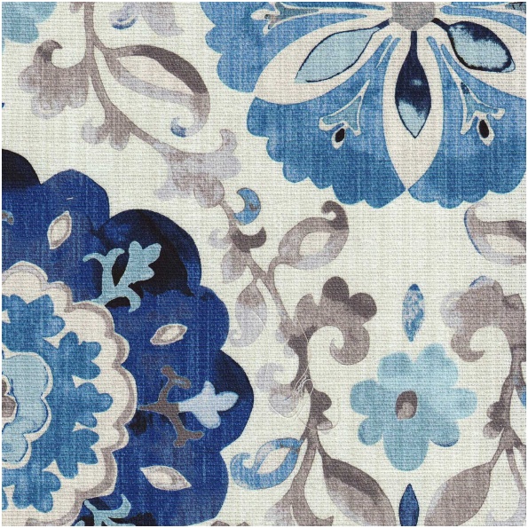 Huzani/Blue - Prints Fabric Suitable For Drapery