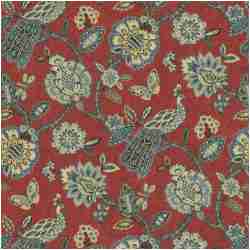 Hybird/Red - Prints Fabric Suitable For Drapery