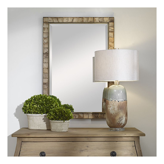 Channeling Gwyneth Paltrow in Your Home Design Park Cities tx near me interior fabric natural mirror Cocos-Coconut-Shell-Mirror