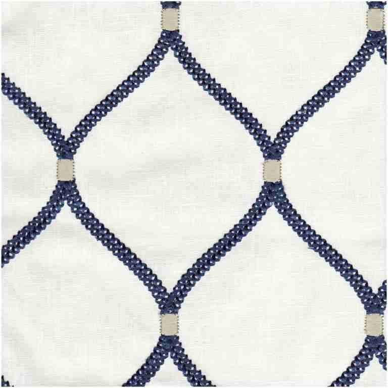 Katam/Navy - Multi Purpose Fabric Suitable For Drapery