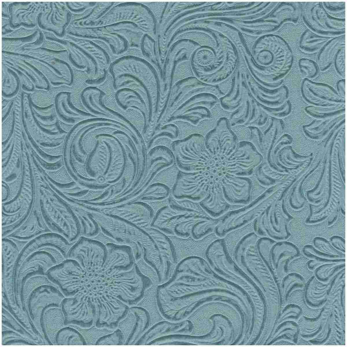 Mi-Fooled/Aqua - Faux Leathers Fabric Suitable For Upholstery And Pillows Only.   - Houston