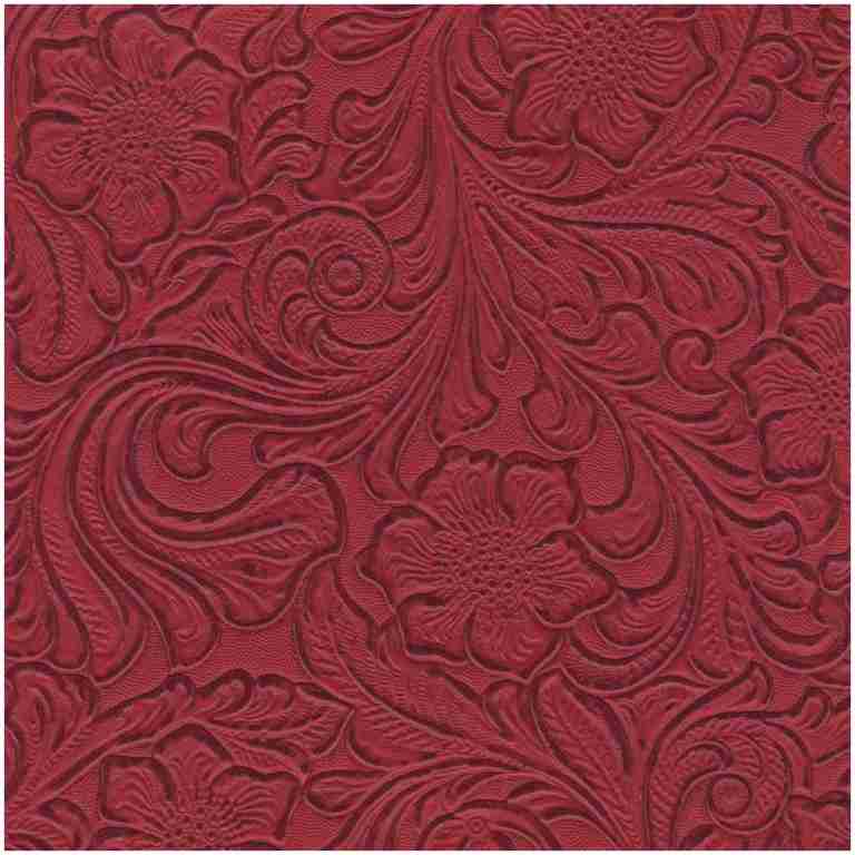 Mi-Fooled/Red - Faux Leathers Fabric Suitable For Upholstery And Pillows Only.   - Dallas