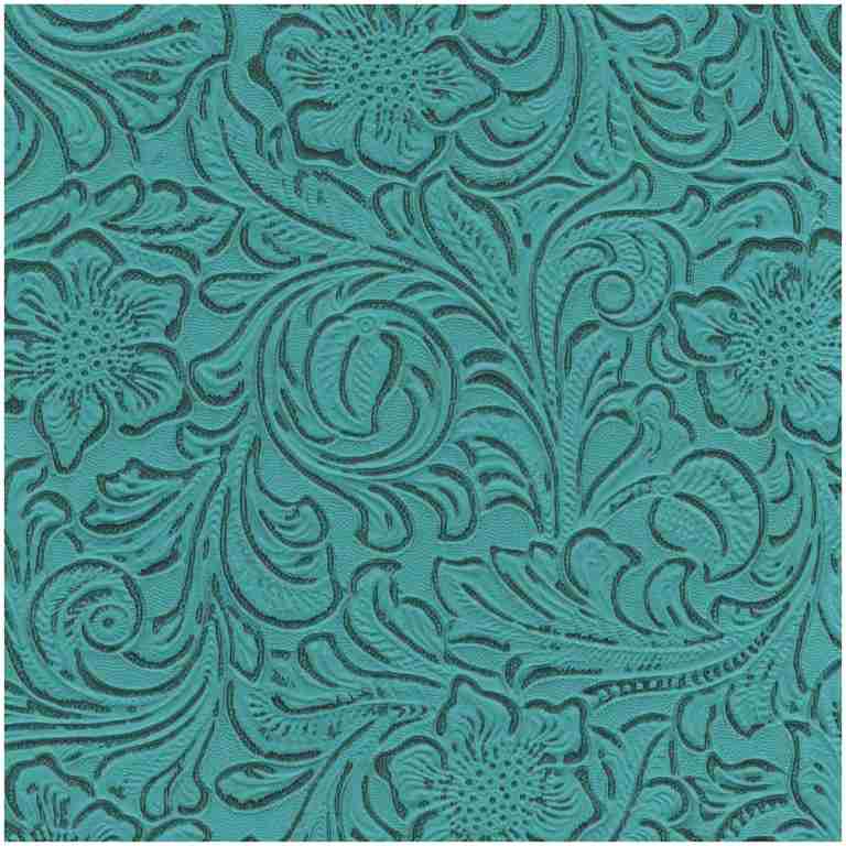 Mi-Fooled/Turq - Faux Leathers Fabric Suitable For Upholstery And Pillows Only.   - Woodlands