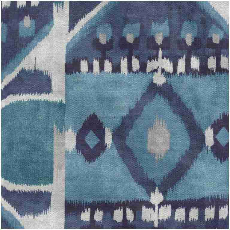 P-Himira/Blue - Prints Fabric Suitable For Drapery