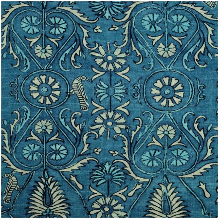 P-HULLA/BLUE - Prints Fabric Suitable For Drapery