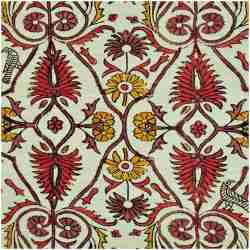 P-Hulla/Red - Prints Fabric Suitable For Drapery