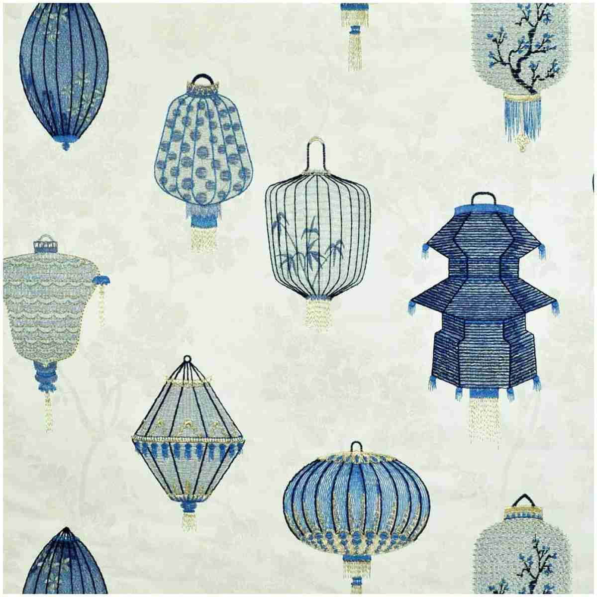 P-Kystashi/Blue - Multi Purpose Fabric Suitable For Drapery