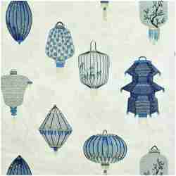 P-Kystashi/Blue - Multi Purpose Fabric Suitable For Drapery