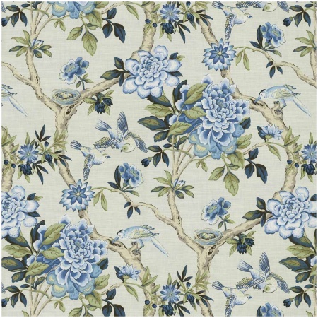PK-HOVER/BLUE - Prints Fabric Suitable For Drapery