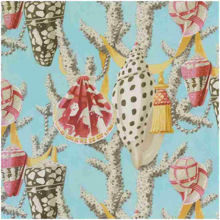 Pk-Ocean/Tiffany - Prints Fabric Suitable For Drapery