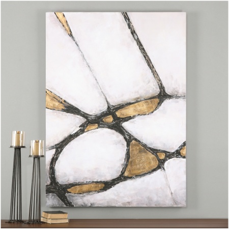 Uttermost Abstract Art In Gold And Black