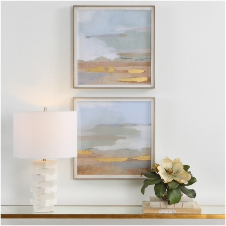 Uttermost Abstract Coastline Framed Prints