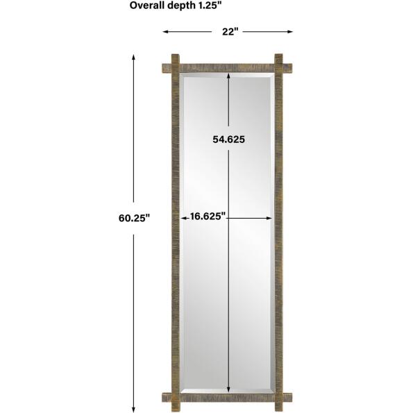 Abanu Ribbed Gold Dressing Mirror