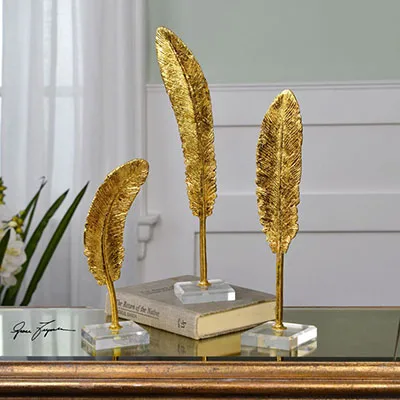 Houston-Decor-Store-Uttermost-Feathers-Gold-Sculpture