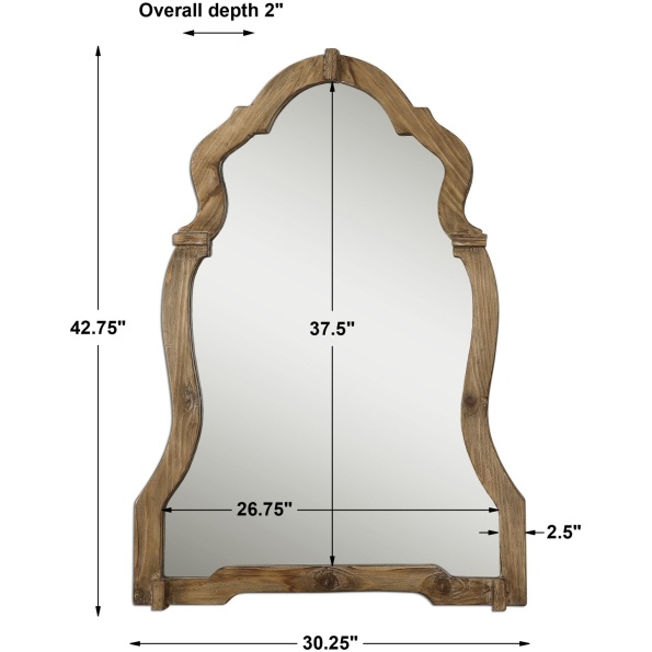 Agustin Light Walnut Mirror