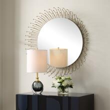 Aga-Round Gold Mirror