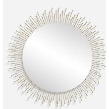 Aga-Round Gold Mirror
