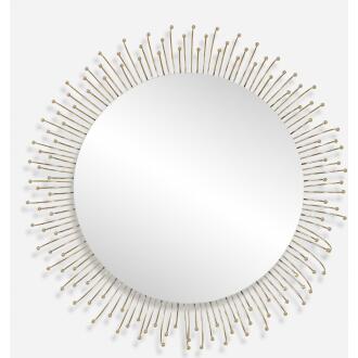 Aga-Round Gold Mirror