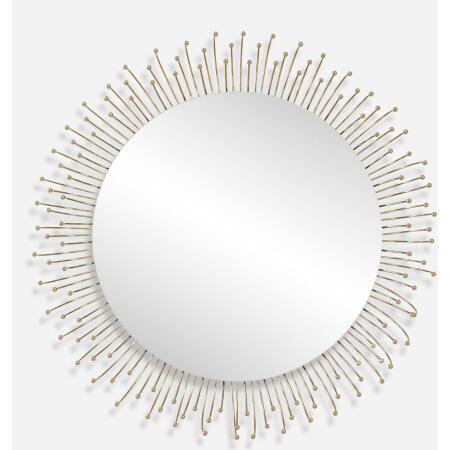 Aga-Round Gold Mirror