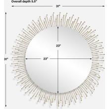 Aga-Round Gold Mirror