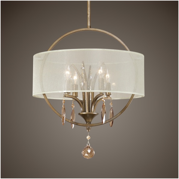 Uttermost Alenya 4 Light Fabric Drum Pendant