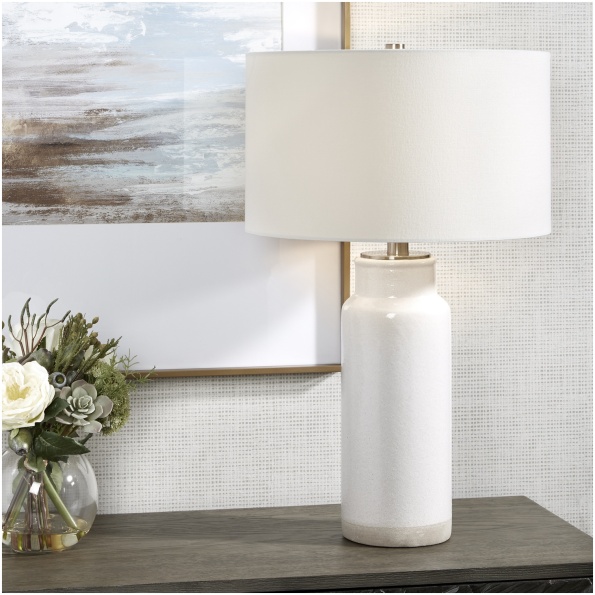 Uttermost Albany White Farmhouse Table Lamp