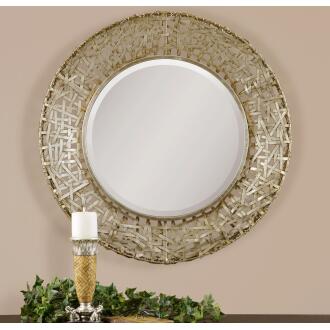 Uttermost Alita Champagne Woven Metal Mirror