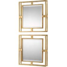 Allick-Gold Square Mirrors