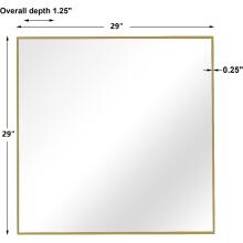 Alexo-Modern Gold Square Mirror
