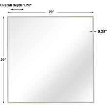 Alexo-Modern Silver Square Mirror