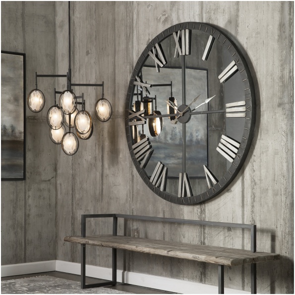 Uttermost Amelie Large Bronze Wall Clock