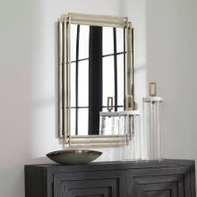 Amherst-Rectangular Brushed Gold Mirror
