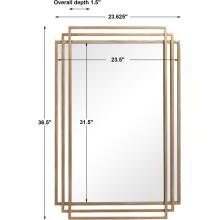 Amherst-Rectangular Brushed Gold Mirror