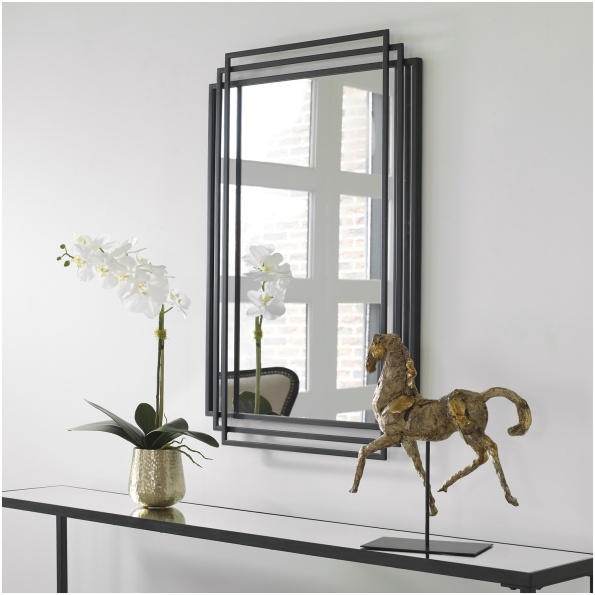 Uttermost Amherst Black Iron Mirror