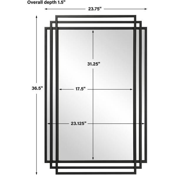 Amherst Black Iron Mirror