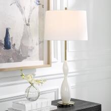 Annora-Glossy White Table Lamp