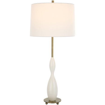 Annora-Glossy White Table Lamp