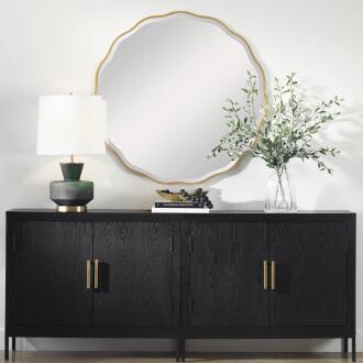 Uttermost Aneta Gold Round Mirror