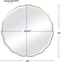 Aneta-Gold Round Mirror
