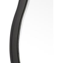 Aneta-Black Scalloped Edge Round Mirror