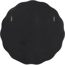 Aneta-Black Scalloped Edge Round Mirror