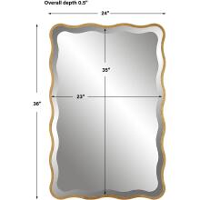 Aneta-Gold Scalloped Mirror