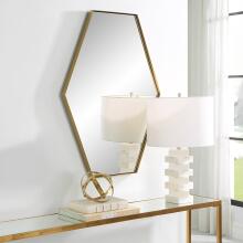 Ankara-Brass Hexagon Mirror