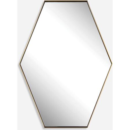 Ankara-Brass Hexagon Mirror