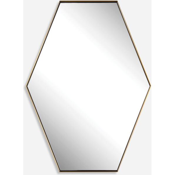 Ankara-Brass Hexagon Mirror